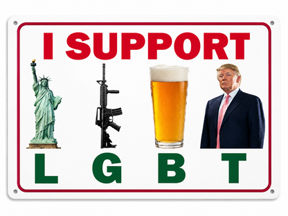 "I Support LGBT" wall sign